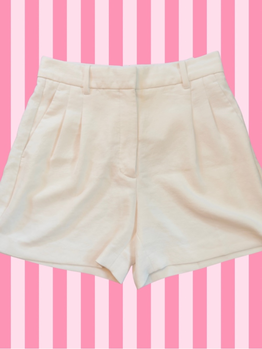 Wilfred Cream High-Waist Tailored “Effortless Pant” Shorts